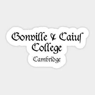 Cambridge Gonville & Caius College Medieval University Sticker